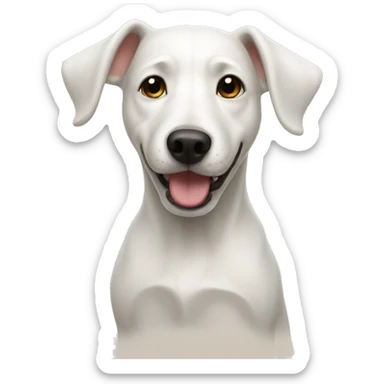white dog sticker