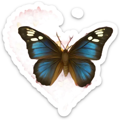 Heart with butterflies  sticker