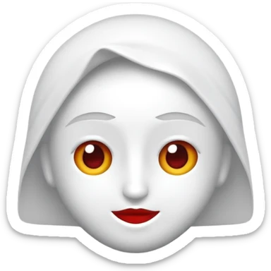 Kırmızı yuvarlak bir beden etrafında 6 diken ve 2 göz ve ağız olmayacak sticker