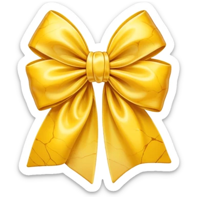 marble yellow bow sticker