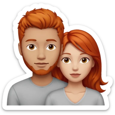 👩🏼‍❤️‍👨🏽 Something like this, but make the guy more lighter and give the girl a bit more red hair like ginger style sticker