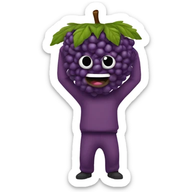 Mulberry with legs and arms sticker