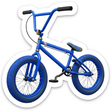 Royal blue colony bmx with camo tyres sticker