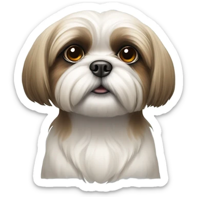 A shih tzu dog side eyeing  sticker
