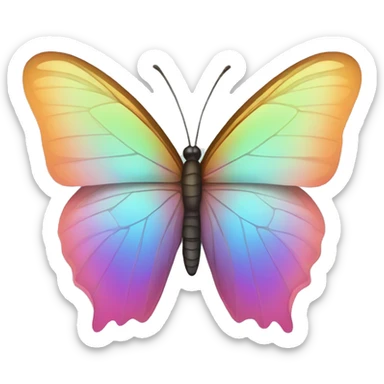 iridescent gradient hue butterfly sticker