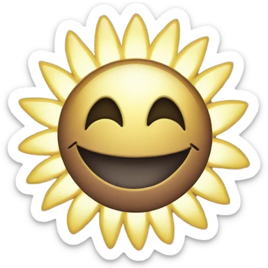 a smiling sun with teeth sticker