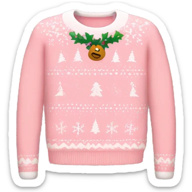 light pink christmas sweater  sticker