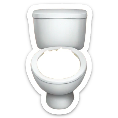 Toilet bowl with corn sticker