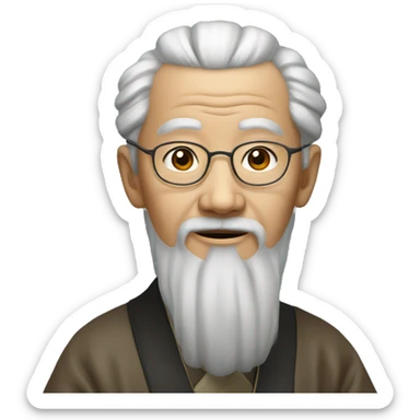 Old time Chinese scholar sticker