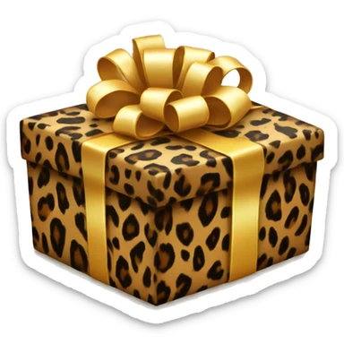 Leopard print present  sticker