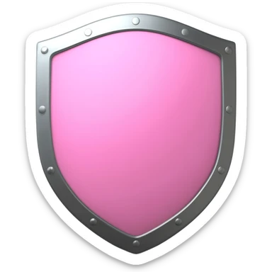 baby pink shield sticker