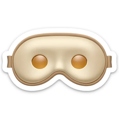 silk beige sleep mask no holes sticker
