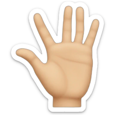 le bras tendu en face de soi, avec la paume de la main dirigée vers le sol et les doigts serrés entre eux sticker