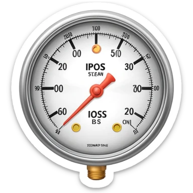 pressure gauge releasing steam sticker