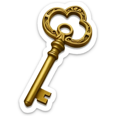 🗝️ Antique key but gold sticker