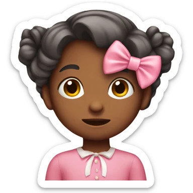 Cute pink bow sticker