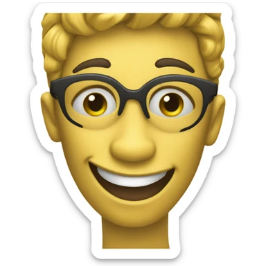 Yellow skin person saying hi sticker