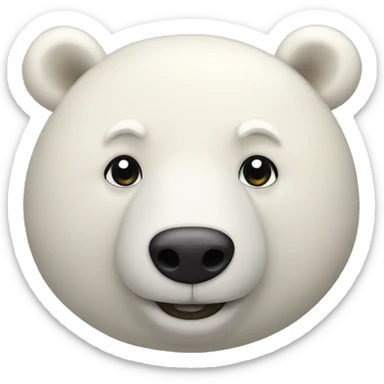 Polar bear bread loaf sticker