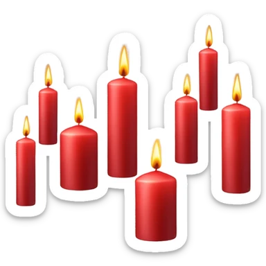 Red Christmas candles  Schwibbogen sticker