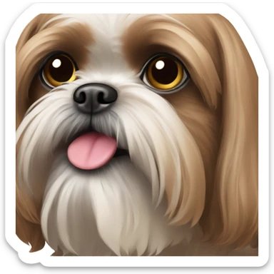 Brown shih tzu sticker