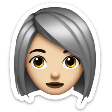 Emo girl with eyebrow piercing sticker