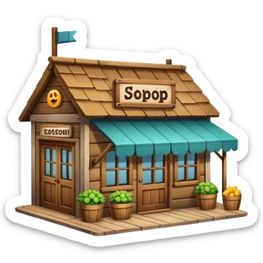 small shop sticker