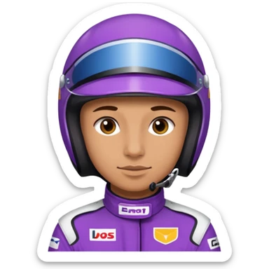 Race Driver purple cloth sticker