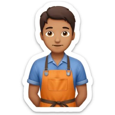 a craftsman works at home sticker