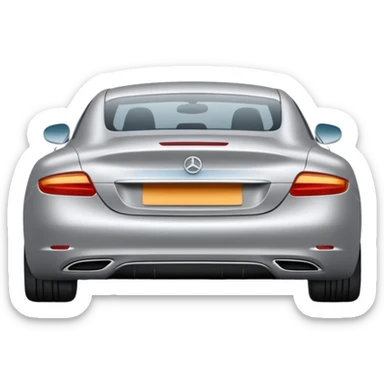 un carro desde atras  sticker