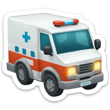 Técnico de ambulancia llegando al hospital  sticker