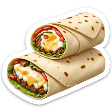 Steak and mozzarella cheese burrito  sticker