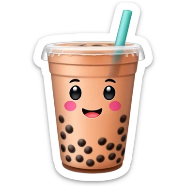 Drinking boba tea  sticker