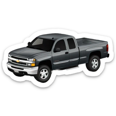 2001 chevy silverado duramax dark grey extended cab  sticker