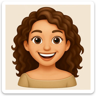 turn the second man in emoji style of the 1st image, match the facial features and match dressing style of the 2nd image, she is having open shoulders  sticker