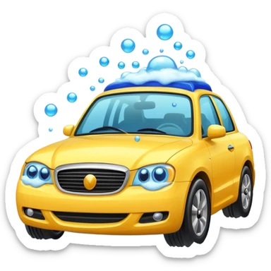 create me an image for a vertical in my super app, Car wash sticker