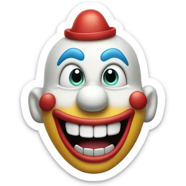 clown laughing broadly sticker