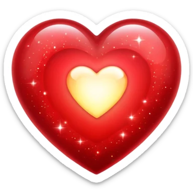 Heart with sparkle sticker