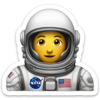Astronaut with helmet closed sticker