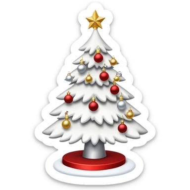 White christmas tree  sticker