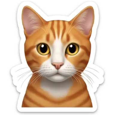 Orange cat with black stipes sticker