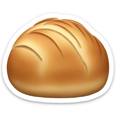 Rustic round loaf of bread sticker