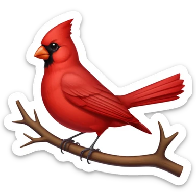 Cardinal with a cursive L sticker