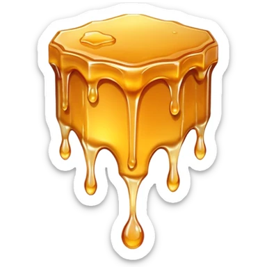a piece of honeycomb dripping homey sticker
