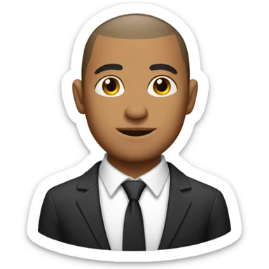 italian man buzz cut in a suit sticker