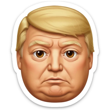 MAKE IT MUCH MORE REALISTIC, ESPECIALLY IN THE DONALD TRUMP FACE AND HAIR, MUCH MORE ELDERLY, AND MUCH MORE OBESE, TO REFLECT HIS REALITY sticker