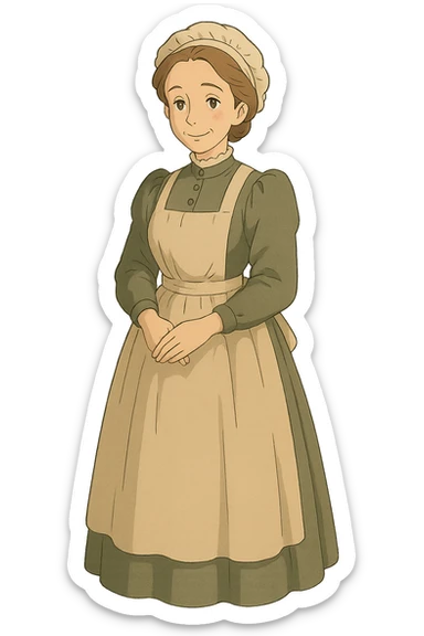 victorian midwife sticker