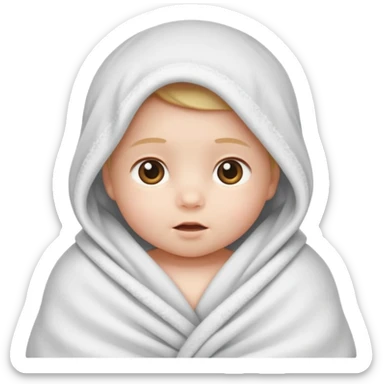 camera with a baby wrapped in a blanket sticker