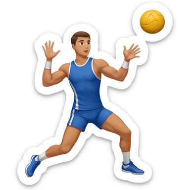 man throwing handball sticker