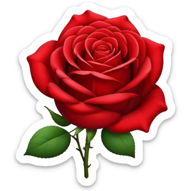 Romantic warm lush rose sticker