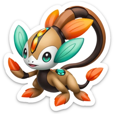 Meloetta-Vibrava-Trapinch-Sigilyph-Pokémon-Fakémon-hybrid-fusion-creature sticker